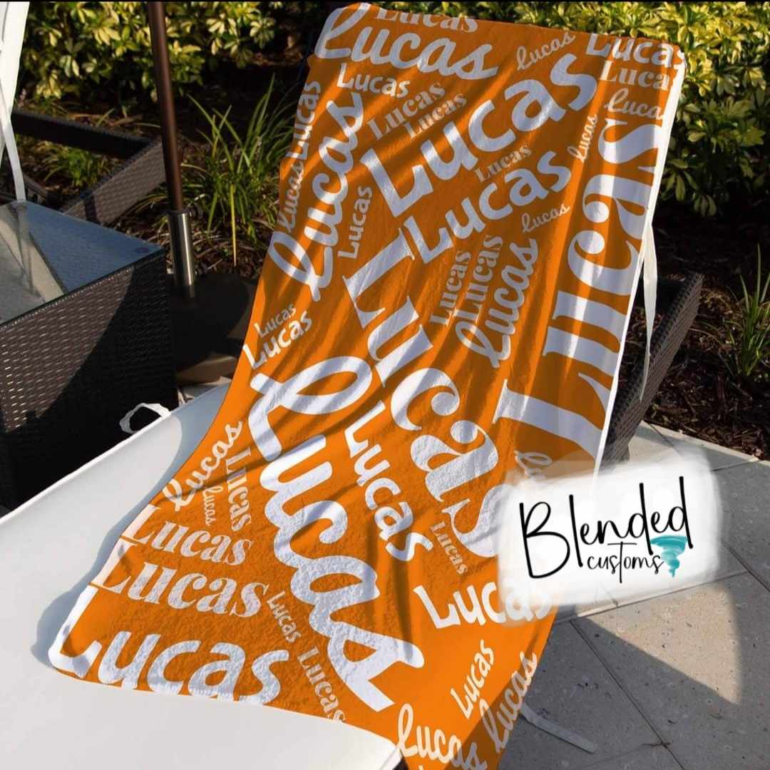 Personalized Name Beach Towels