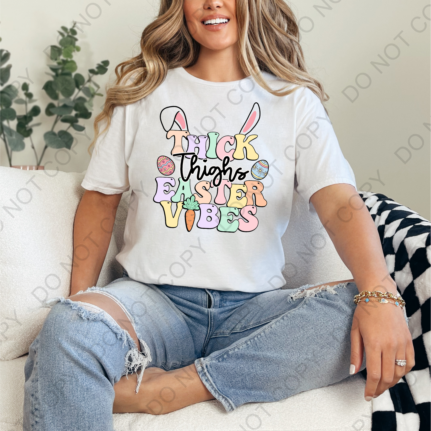 Thick Thighs & Easter Vibes Shirt