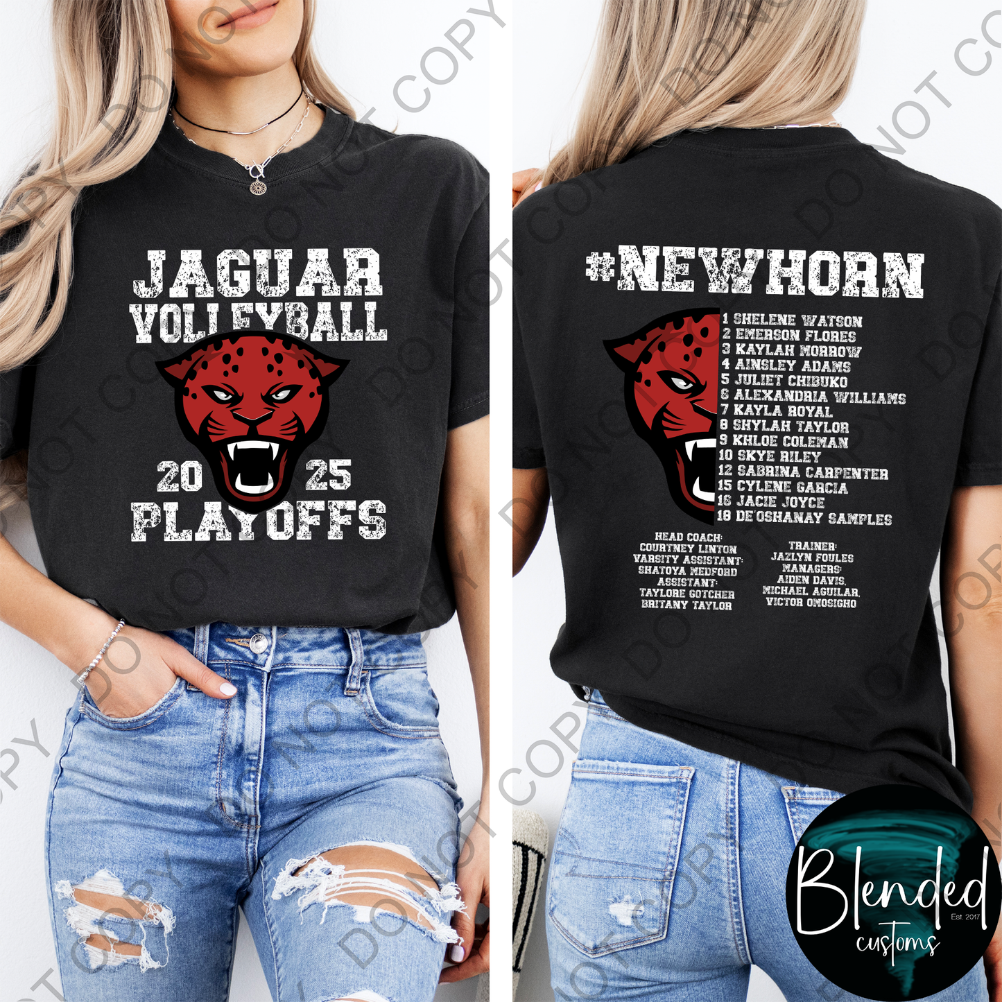 Horn Jaguar Volleyball Playoff Shirt - Exclusive Design by Blended Customs