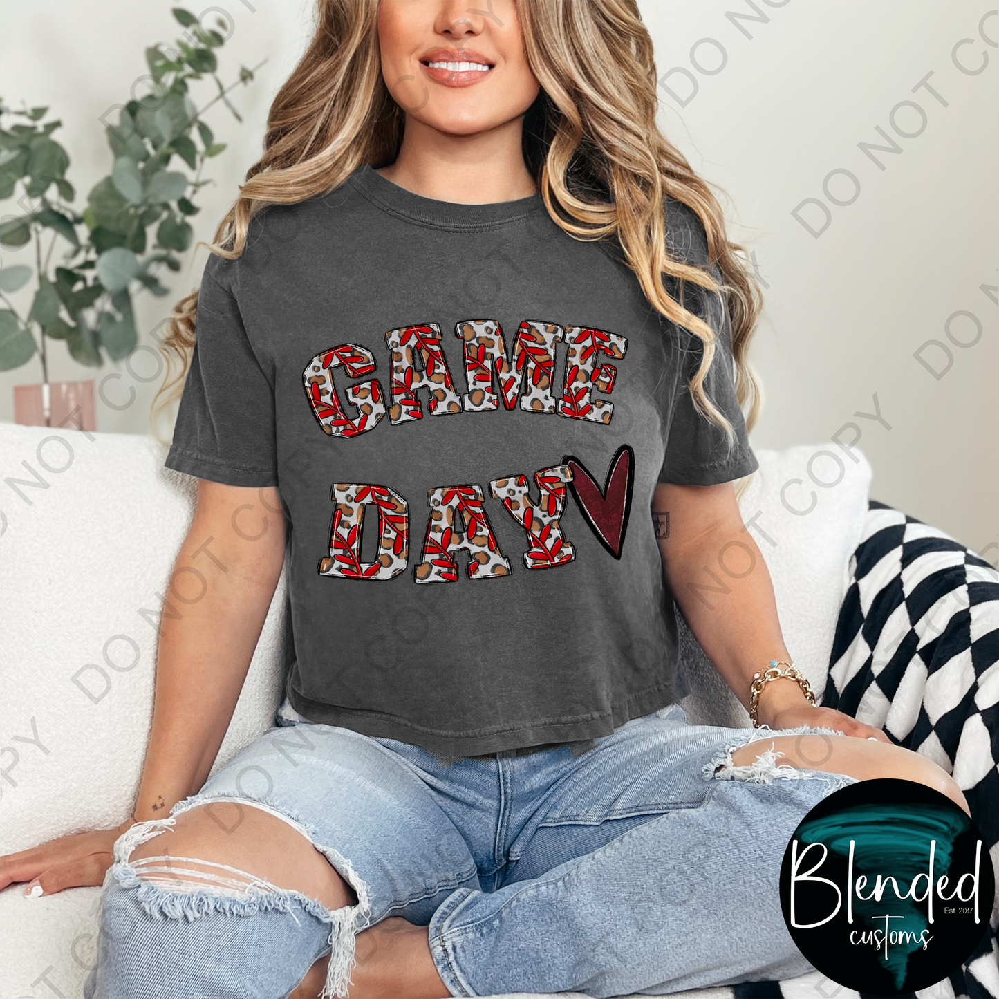 Game Day Maroon Heart Shirt