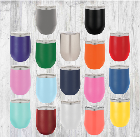 Custom Text Laser Engraved Stemless Tumbler