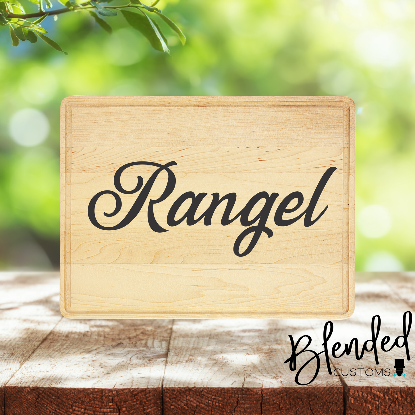 Custom Text Laser Engraved Cutting Board