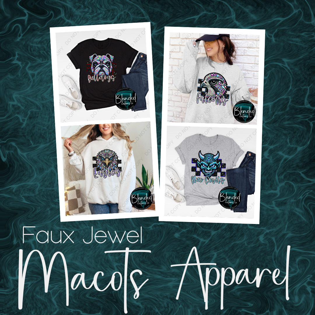 Faux Jewel Mascots - T-Shirts, Crewnecks, Hoodies