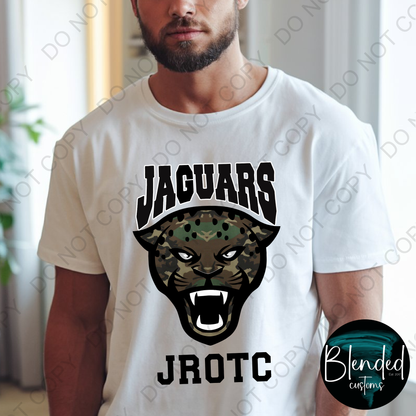 Horn Jaguar Camo JROTC T-Shirt - Exclusive Design by Blended Customs