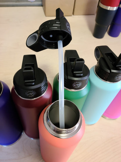 Custom Text Laser Engraved Water Bottle - Double Side Engraving