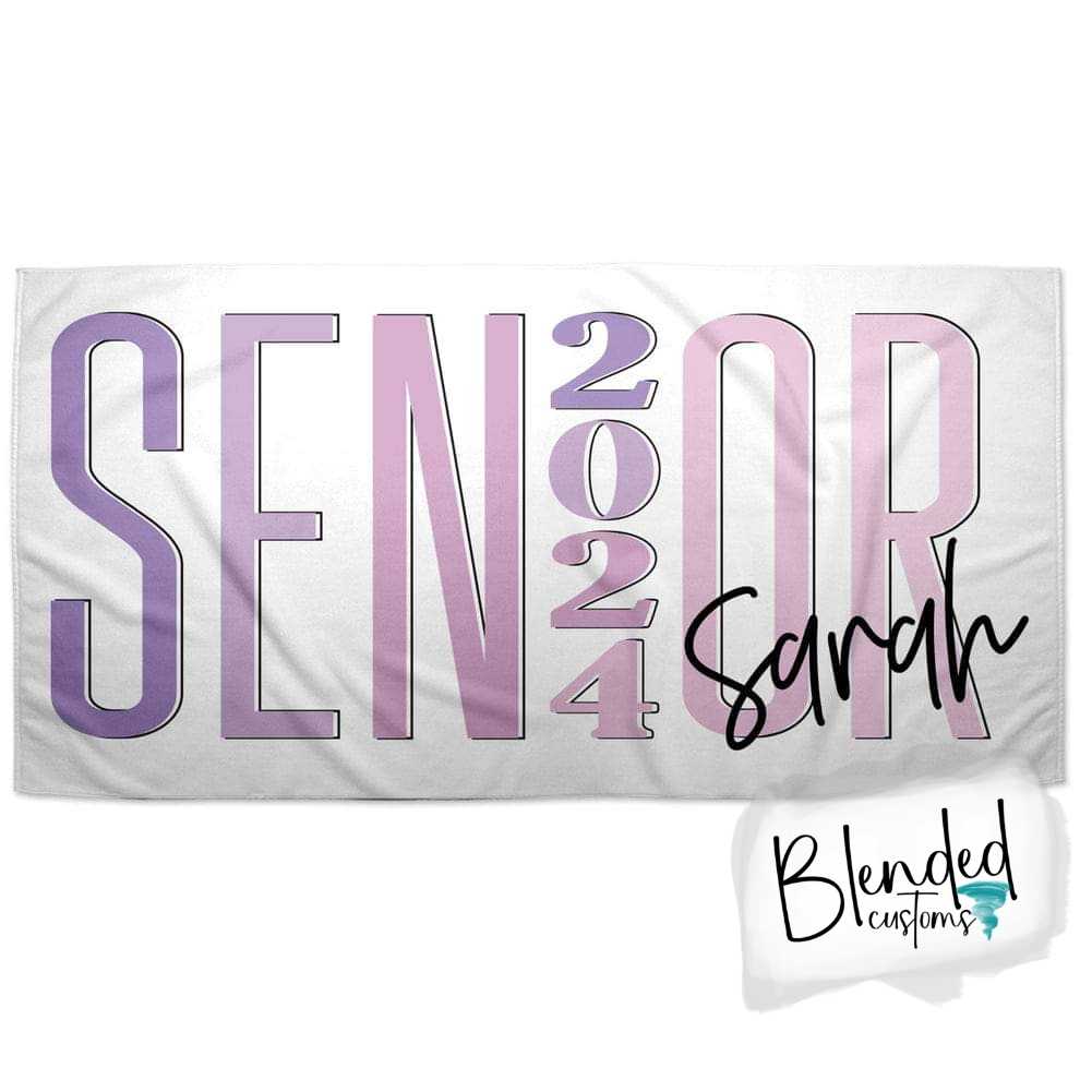 Personalized Senior Beach Towel