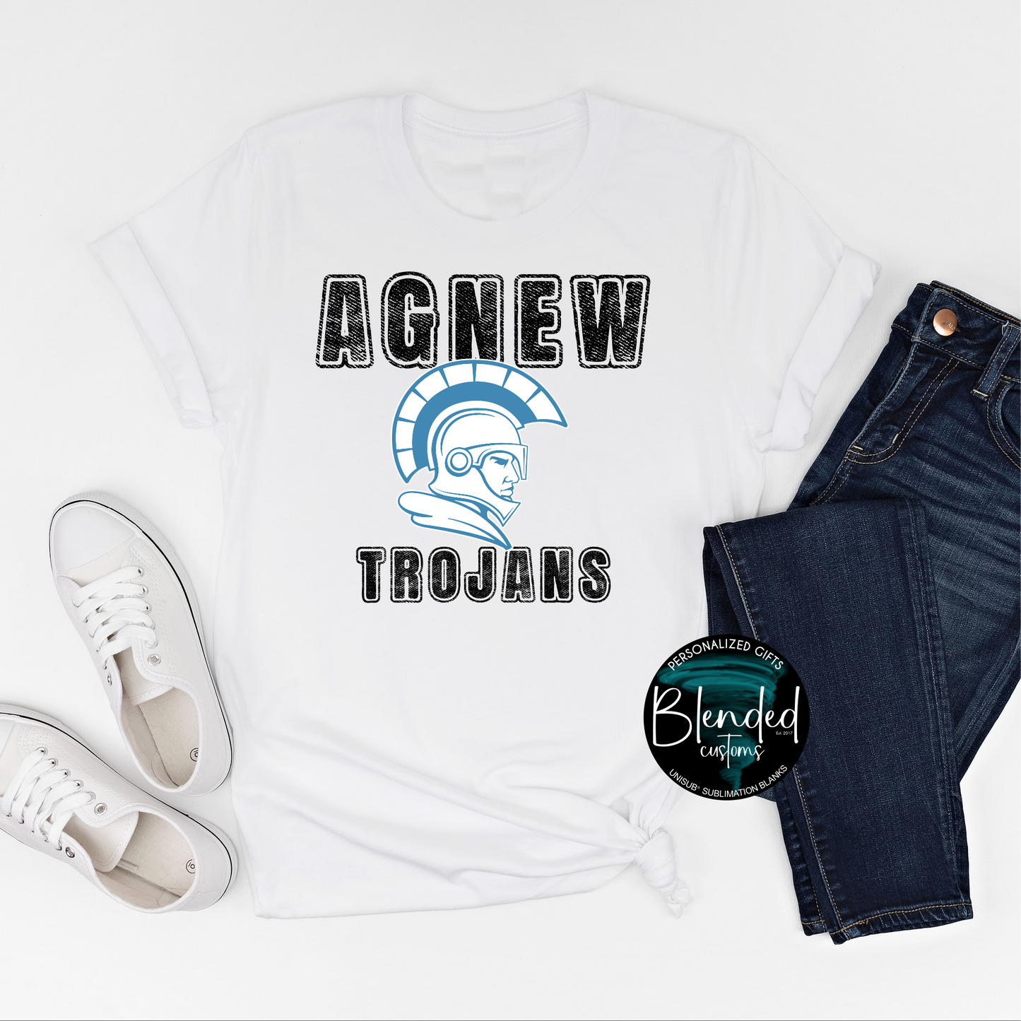 Agnew Trojans School Shirt - Exclusive Design by Blended Customs