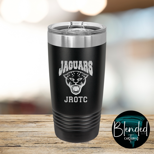 Horn Jaguar JROTC 20 oz Engraved Tumbler - Exclusive Design by Blended Customs