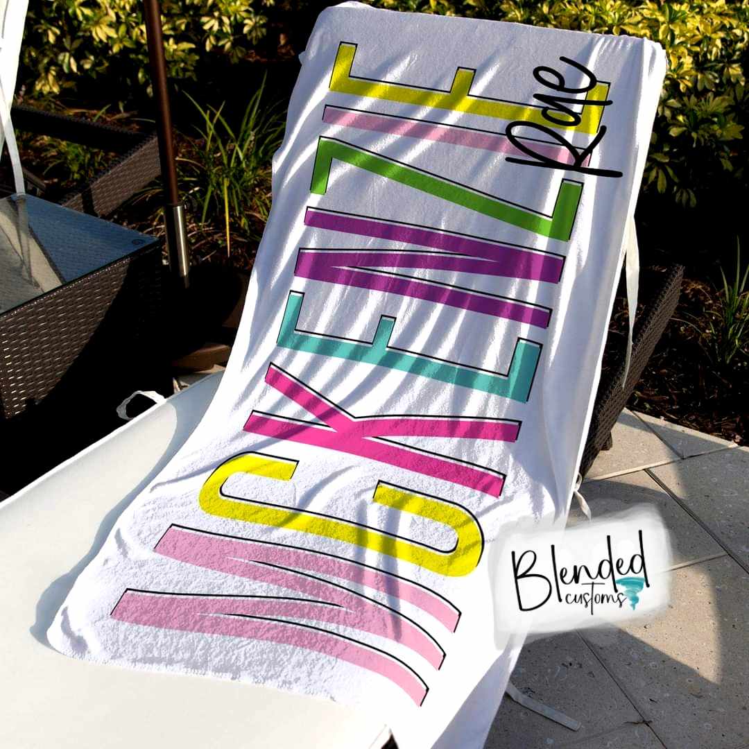 Personalized Name Beach Towel