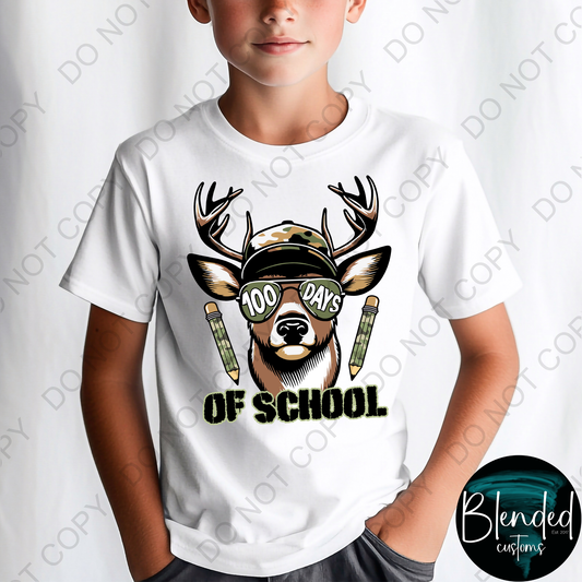 Deer 100 Days of School Shirt