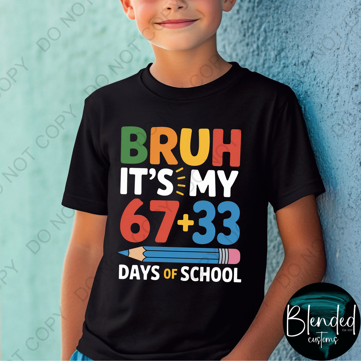 Bruh 67 100 Days of School Shirt