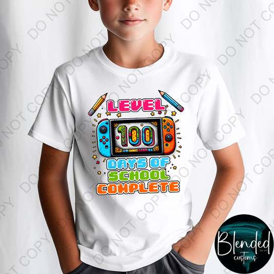 Gamer 100 Days of School Shirt
