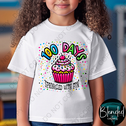Cupcake 100 Days of School Shirt