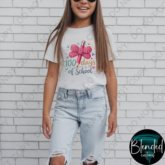 Faux Yarn 100 Days of School Shirt