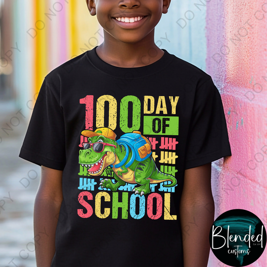 Dinosaur 100 Days of School Shirt