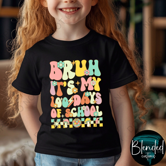 Bruh 100 Days of School Shirt