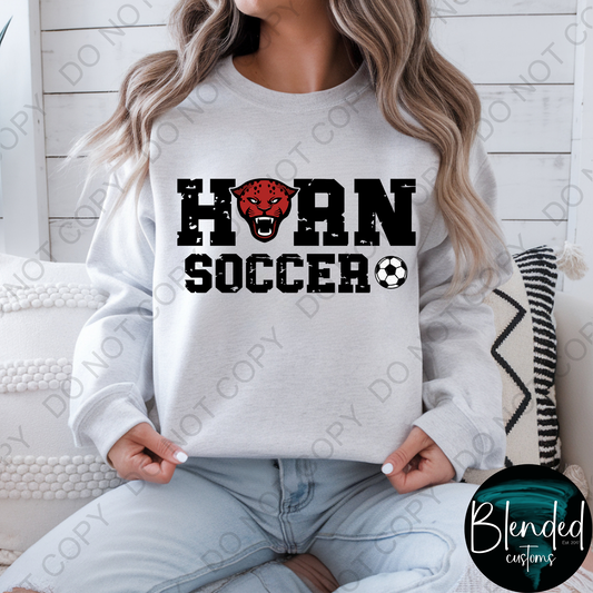 Horn Soccer Hoodie or Crewneck