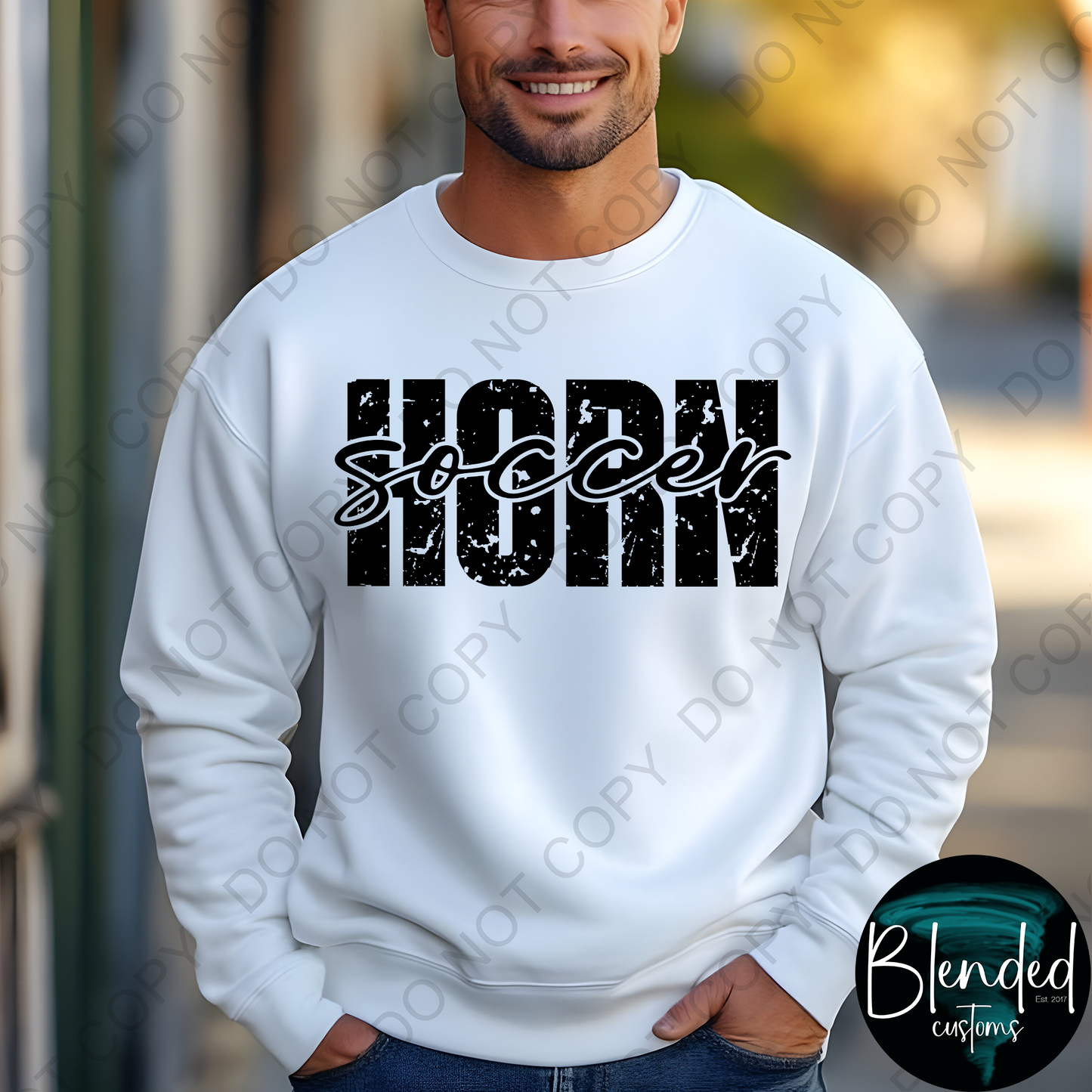 Horn Soccer Hoodie or Crewneck