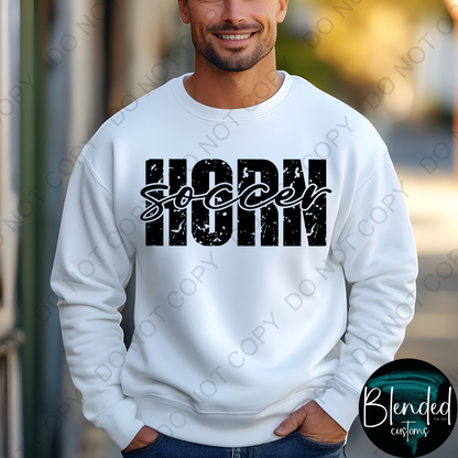 Horn Soccer Hoodie or Crewneck