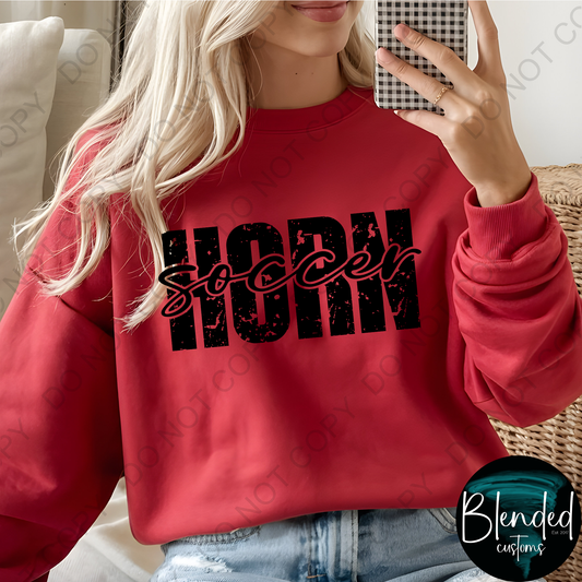Horn Soccer Hoodie or Crewneck