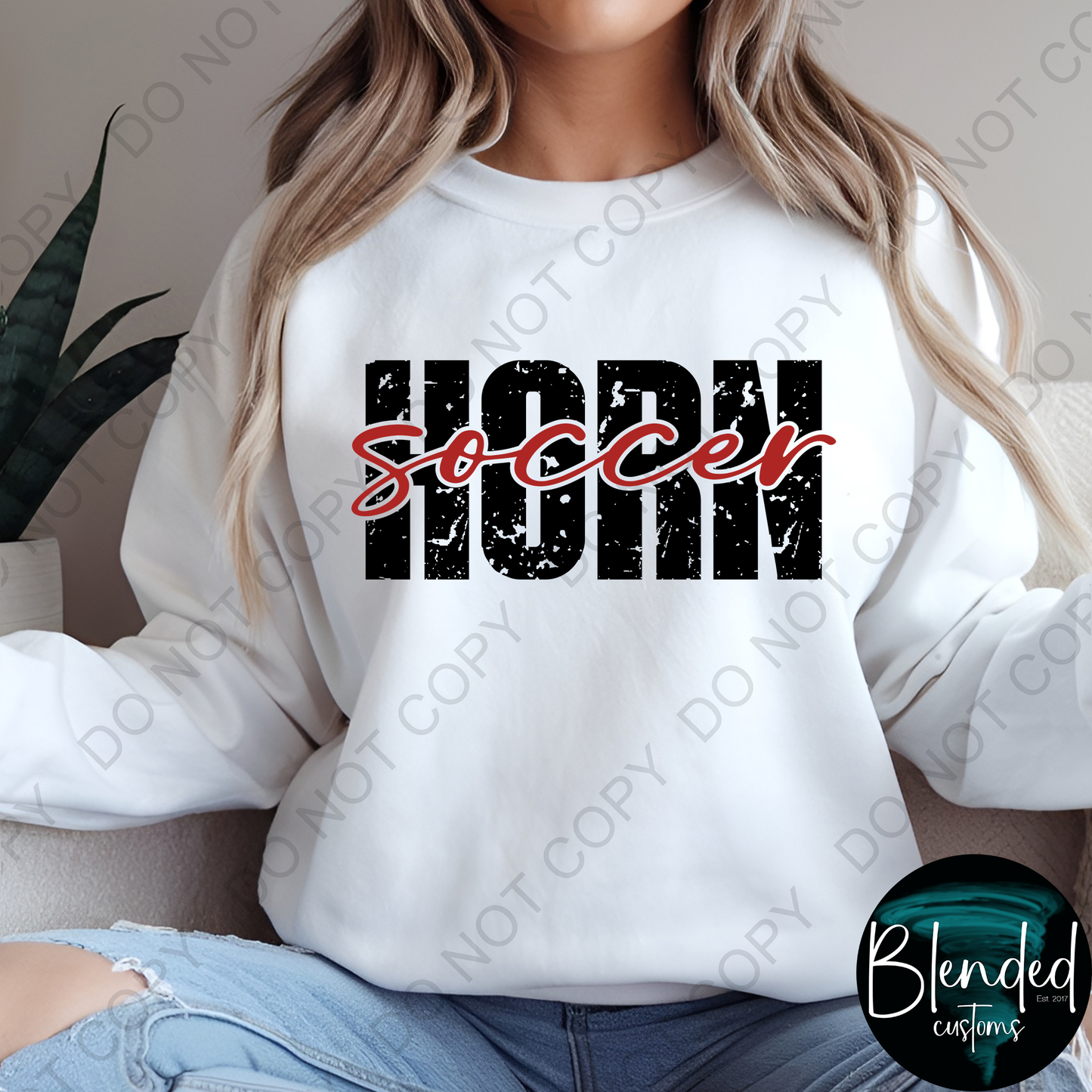 Horn Soccer Hoodie or Crewneck