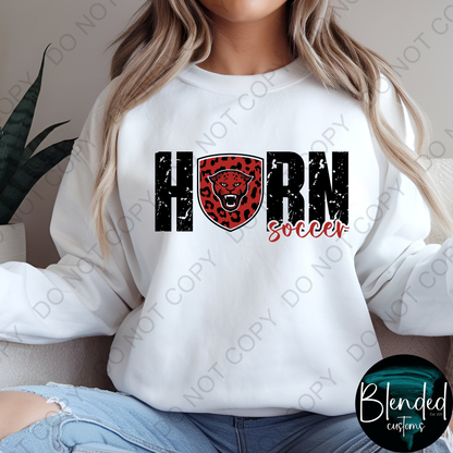 Horn Soccer Hoodie or Crewneck