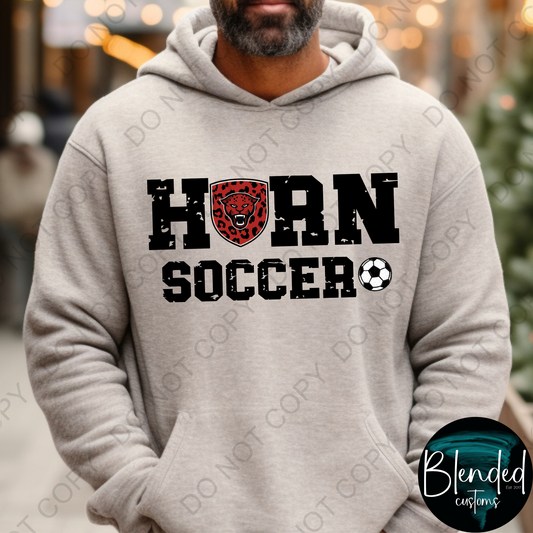 Horn Soccer Hoodie or Crewneck