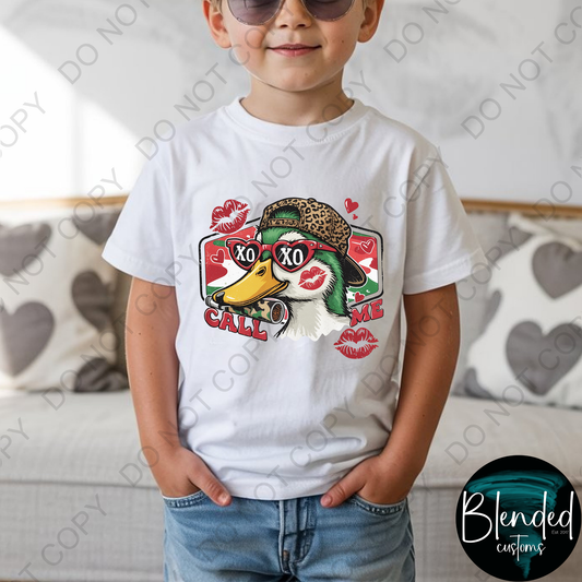 Kids Duck XOXO Valentine Shirt