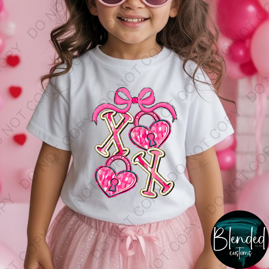 Kids XOXO Locket Valentine Shirt