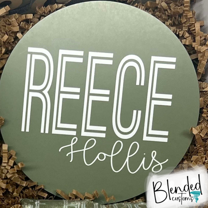 Personalized Baby Name Round
