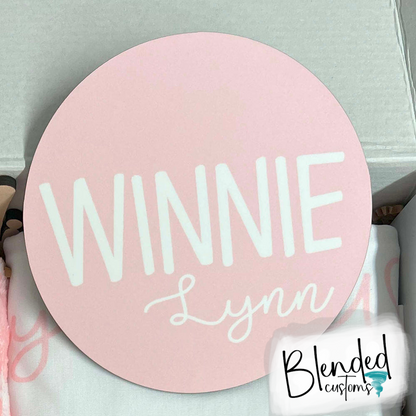 Personalized Baby Name Round