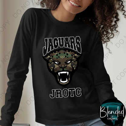 Horn Jaguar Camo JROTC Long Sleeve Shirt - Exclusive Design by Blended Customs