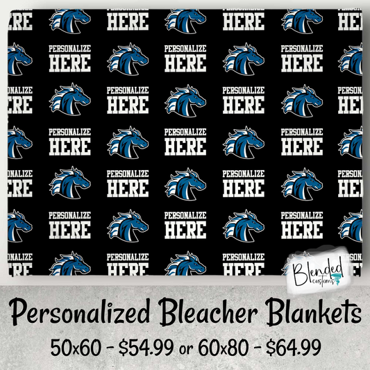 North Mesquite Stallion Bleacher Blanket - Personalized