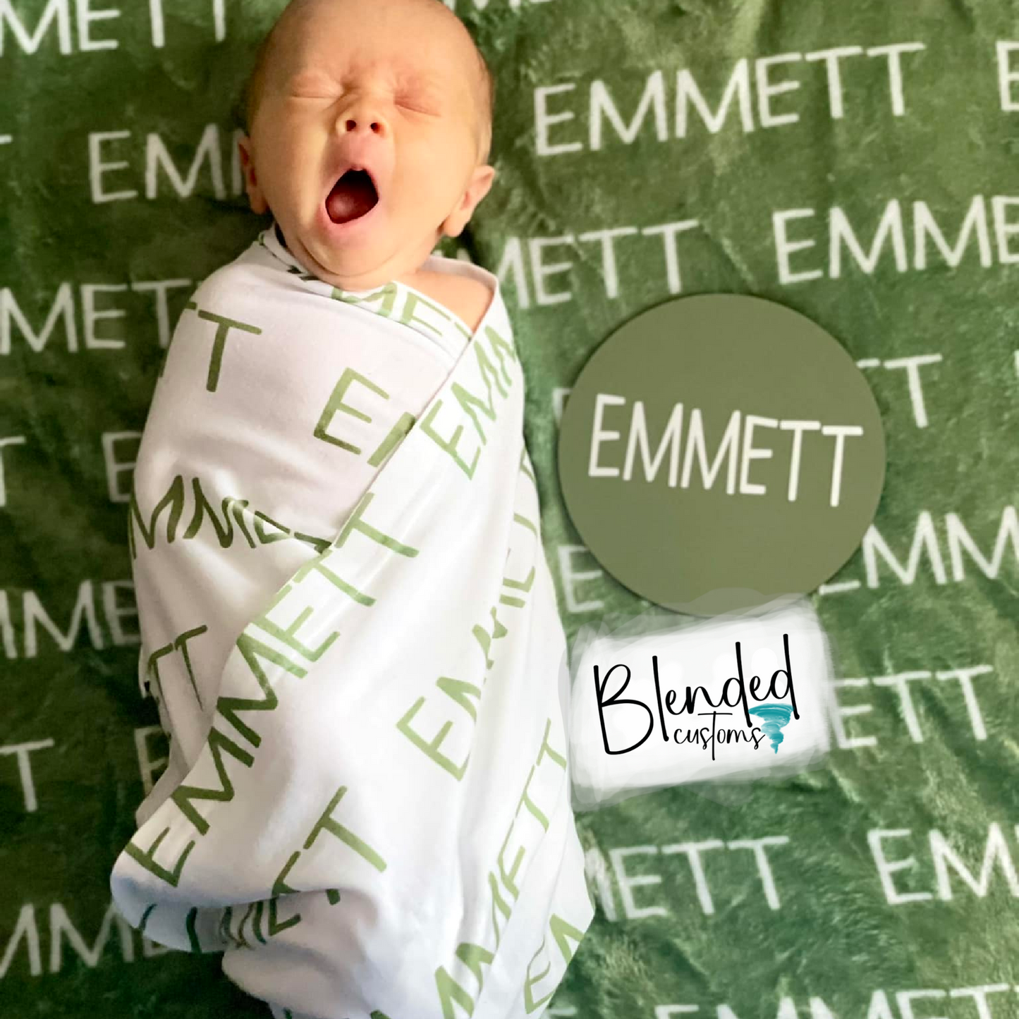 Personalized Baby Name Swaddle