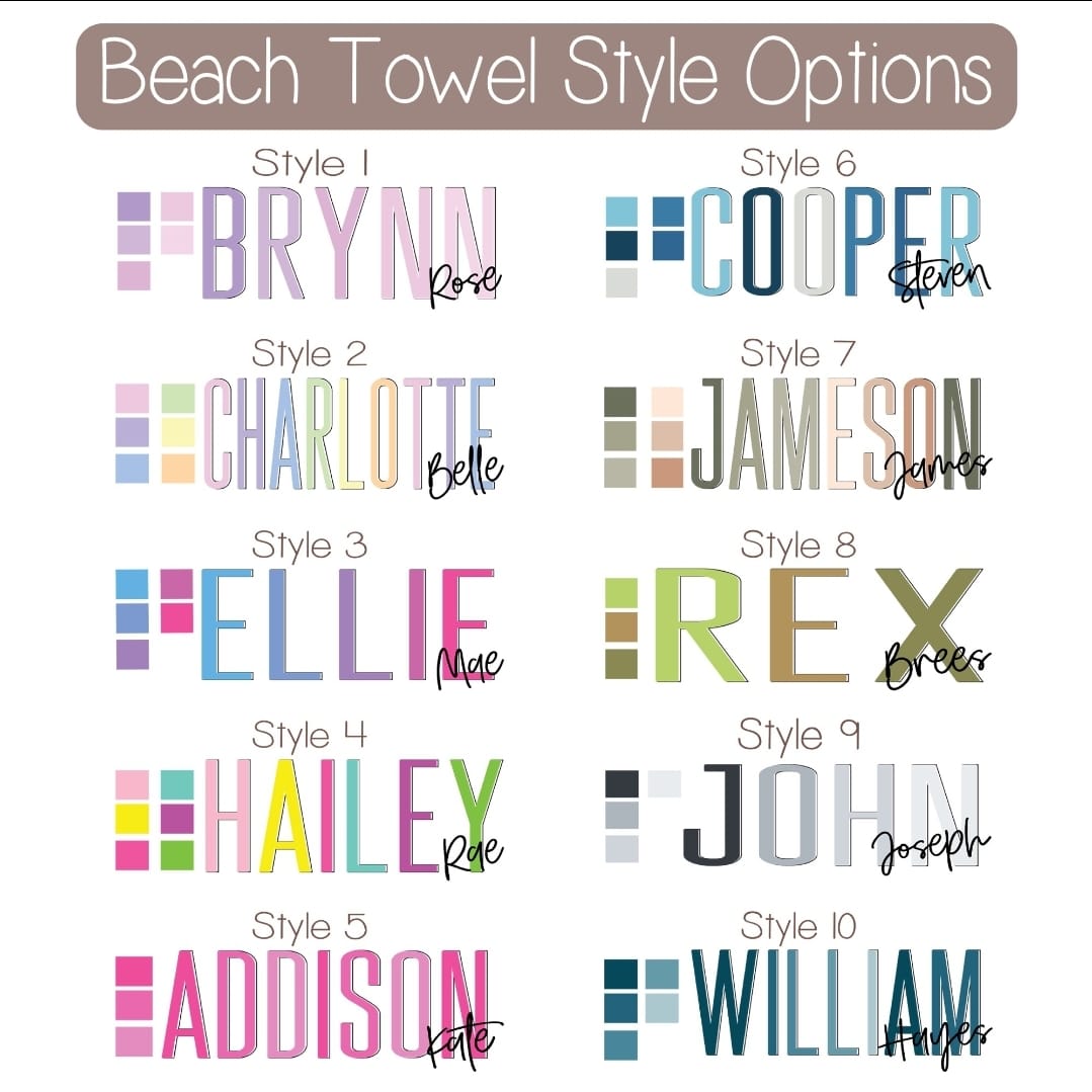 Personalized Name Beach Towel