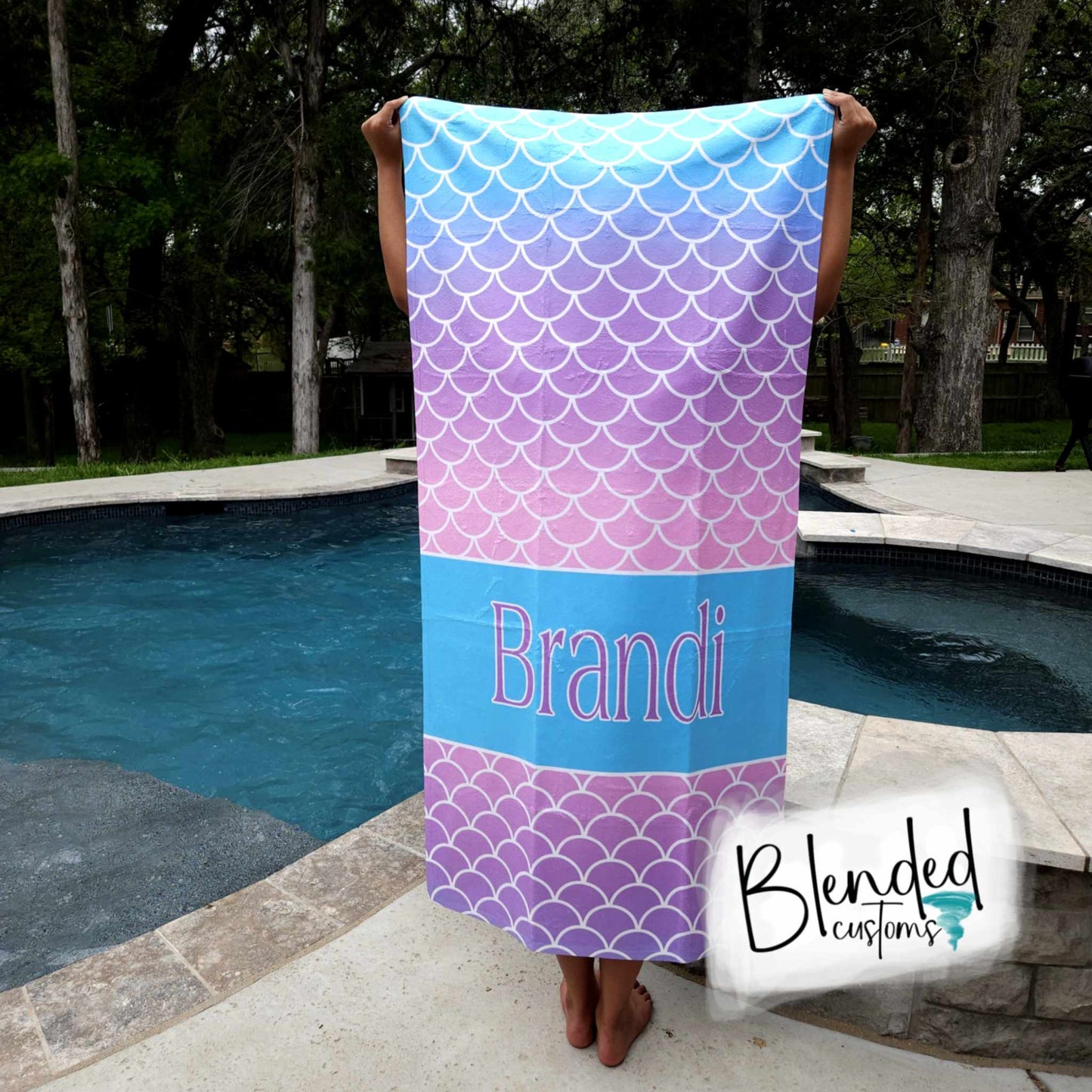 Mermaid Personalized Beach Towel