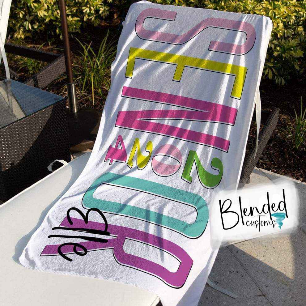 Personalized Senior Beach Towel