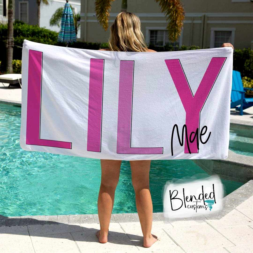 Personalized Name Beach Towel