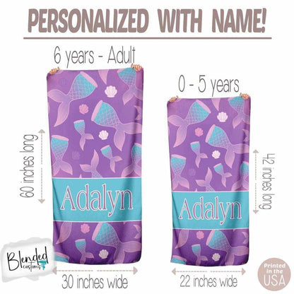 Mermaid Personalized Beach Towel
