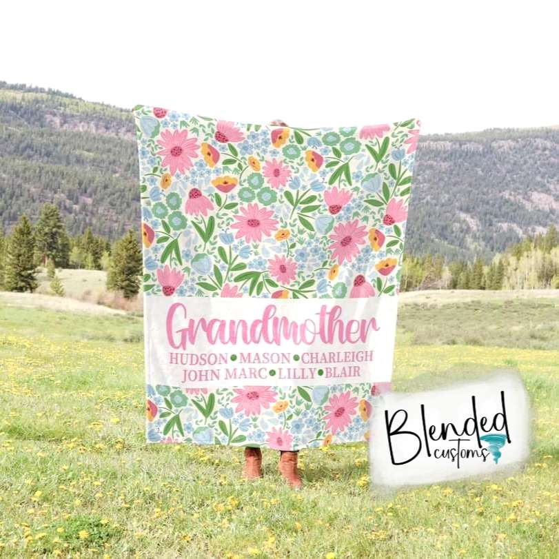 Wildflower Personalized Mother's Day Blanket