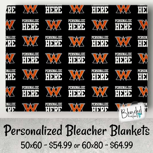 West Mesquite Wranglers Bleacher Blanket - Personalized