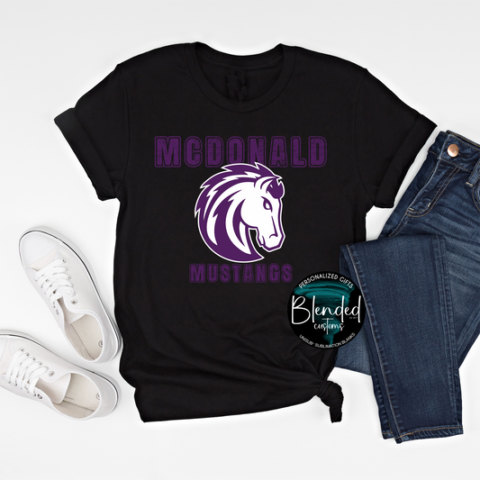 McDonald Mustang School Shirt