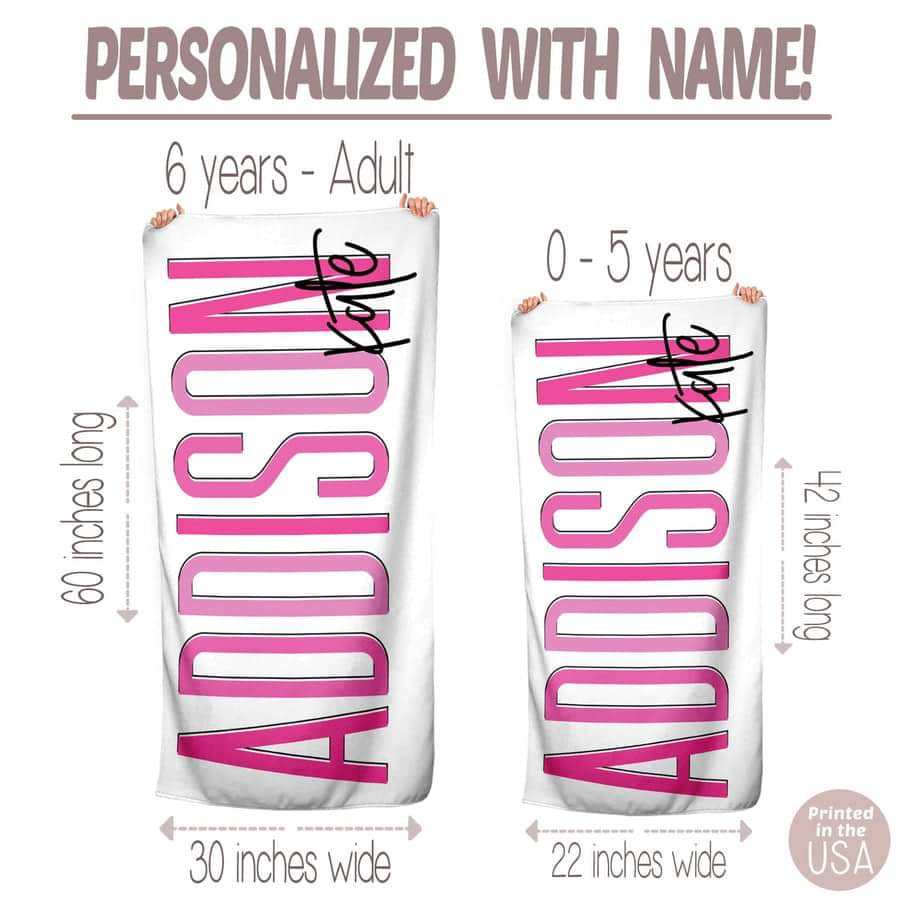 Personalized Name Beach Towel