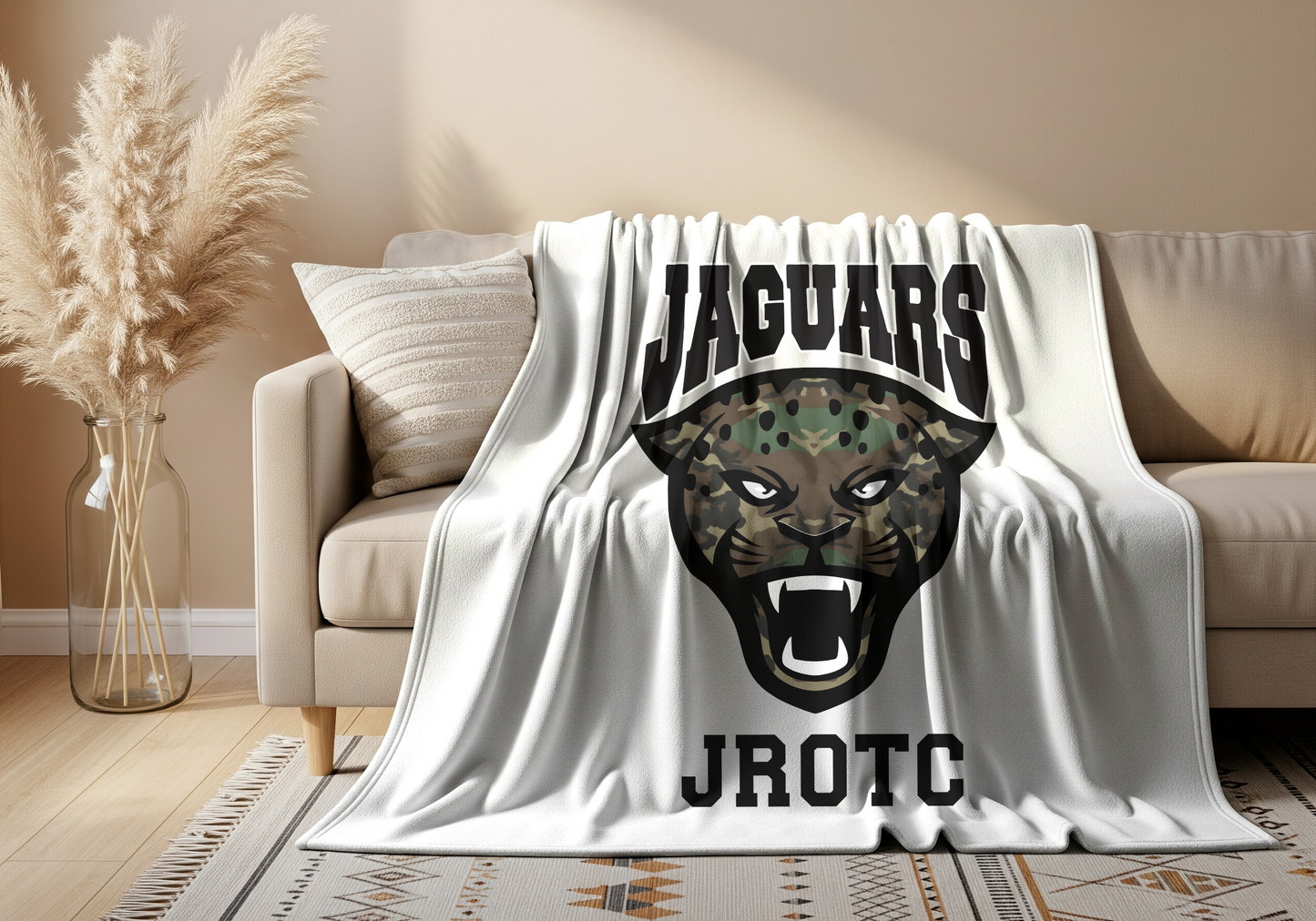 Horn Jaguar JROTC Blanket - Exclusive Design by Blended Customs