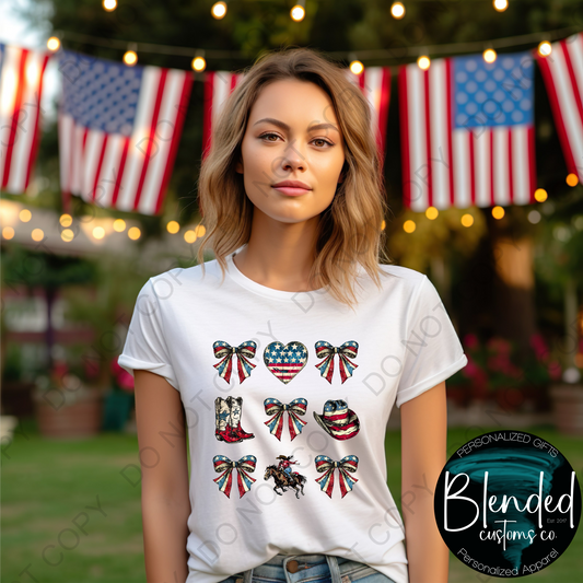 4th of July Coquette Bow Shirt