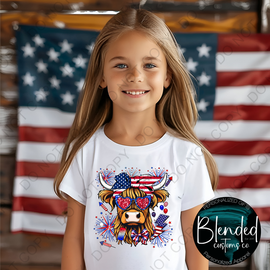 4th of July Highland Cow Shirt