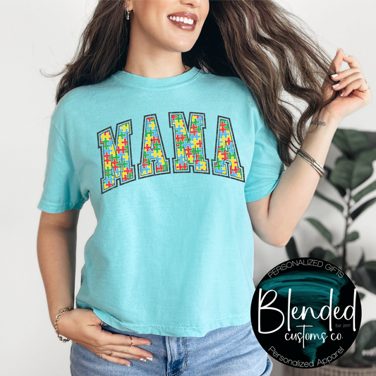 Mama Autism Puzzle Piece Shirt