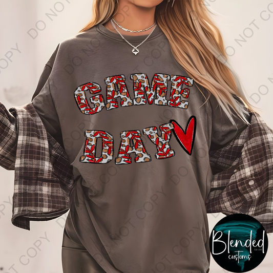Game Day Red Heart Shirt