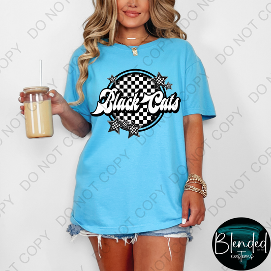 Black Cats Checked Mascot Shirt
