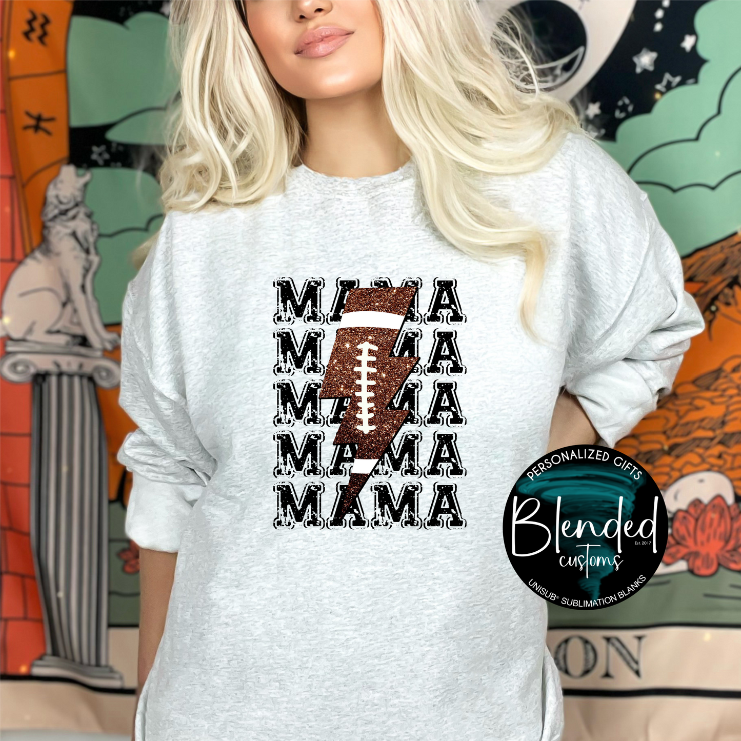 Football Mama Lightening Strike Shirt